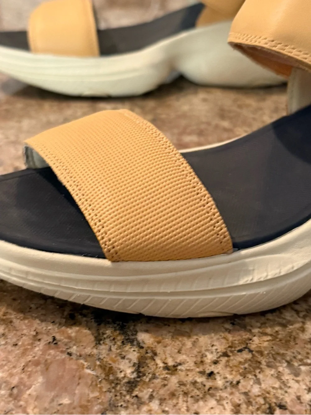 Sorel Womens 7 NL4744 Sport Sandals Tan Leather Chunky Comfort - Picture 8 of 14